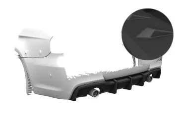 CSR Diffusor | Heckansatz mit ABE für BMW 3er E90 / E91 HA256-S Strukturiert schwarz matt (keine Lackierung erforderlich)