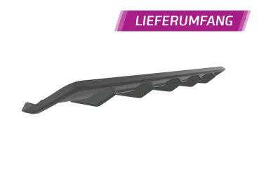 CSR Diffusor | Heckansatz mit ABE für Ford Focus MK3 ST-Line HA299-S schwarz matt strukturiert (keine Lackierung erforderlich)