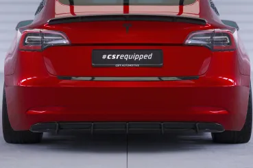 CSR Diffusor | Heckansatz mit ABE für Tesla Model 3 HA267-C Carbon Look glänzend (keine Lackierung erforderlich)
