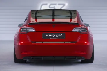 CSR Diffusor | Heckansatz mit ABE für Tesla Model 3 HA267-C Carbon Look glänzend (keine Lackierung erforderlich)