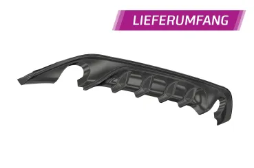 CSR Diffusor | Heckansatz mit ABE für VW Golf 7 Basis/GTI/GTD/GTE/e-Golf HA266-L Lackierung erforderlich (unlackiert)