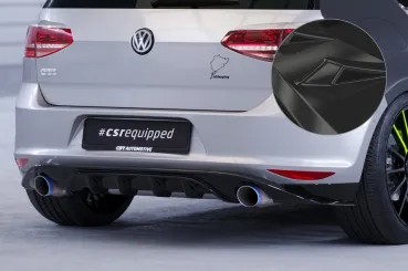 CSR Diffusor | Heckansatz mit ABE für VW Golf 7 Basis/GTI/GTD/GTE/e-Golf HA266-G Glossy schwarz Hochglanz (keine Lackierung erforderlich)