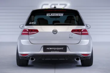 CSR Diffusor | Heckansatz mit ABE für VW Golf 7 GTI/ GTD/ GTE/ e-Golf HA263-M Carbon Look matt strukturiert (keine Lackierung erforderlich)