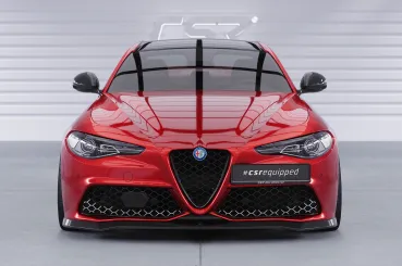 CSR Frontspoiler | Cup-Spoilerlippe mit ABE für Alfa Romeo Giulia (952) Veloce CSL782-C Carbon Look Hochglanz (keine Lackierung erforderlich)