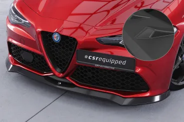 CSR Frontspoiler | Cup-Spoilerlippe mit ABE für Alfa Romeo Giulia (952) Veloce CSL782-L schwarz matt (Lackierung erforderlich)