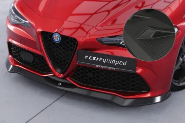 CSR Frontspoiler | Cup-Spoilerlippe mit ABE für Alfa Romeo Giulia (952) Veloce CSL782-M Carbon Look matt strukturiert (keine Lackierung erforderlich)