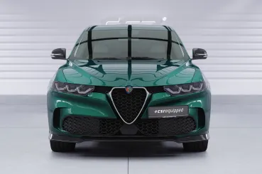 CSR Frontspoiler | Cup-Spoilerlippe mit ABE für Alfa Romeo Tonale CSL905-C Carbon Look Hochglanz (keine Lackierung erforderlich)