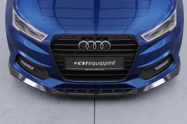 CSR Frontspoiler | Cup-Spoilerlippe mit ABE für Audi A1 (8X) S-Line CSL919-S Strukturiert schwarz matt (keine Lackierung erforderlich)