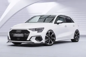 CSR Frontspoiler | Cup-Spoilerlippe mit ABE für Audi A3 8Y Sportback CSL927-L schwarz matt (Lackierung erforderlich)