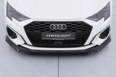 CSR Frontspoiler | Cup-Spoilerlippe mit ABE für Audi A3 8Y Sportback CSL927-M Carbon Look matt strukturiert (keine Lackierung erforderlich)
