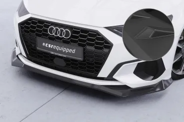 CSR Frontspoiler | Cup-Spoilerlippe mit ABE für Audi A3 8Y Sportback CSL927-L schwarz matt (Lackierung erforderlich)