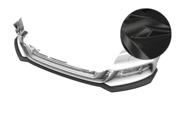 CSR Frontspoiler | Cup-Spoilerlippe mit ABE für Audi A3 S-Line / S3 8V CSL990-G Glossy schwarz Hochglanz (keine Lackierung erforderlich)