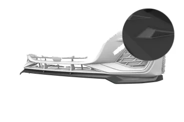 CSR Frontspoiler | Cup-Spoilerlippe mit ABE für Audi A3 S-Line / S3 (8Y) CSL375-S Strukturiert schwarz matt (keine Lackierung erforderlich)