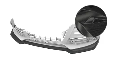 CSR Frontspoiler | Cup-Spoilerlippe mit ABE für Audi A4 S-Line / S4 (B8) CSL997-C Carbon Look Hochglanz (keine Lackierung erforderlich)