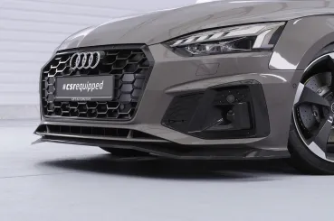 CSR Frontspoiler | Cup-Spoilerlippe mit ABE für Audi A5 F5 Sportback CSL929-S schwarz matt strukturiert (keine Lackierung erforderlich)