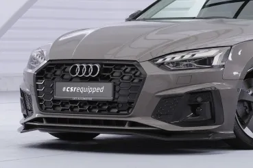 CSR Frontspoiler | Cup-Spoilerlippe mit ABE für Audi A5 F5 Sportback CSL929-S schwarz matt strukturiert (keine Lackierung erforderlich)