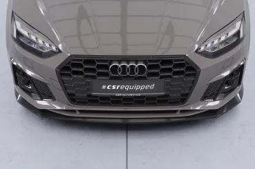 CSR Frontspoiler | Cup-Spoilerlippe mit ABE für Audi A5 F5 Sportback CSL929-S schwarz matt strukturiert (keine Lackierung erforderlich)