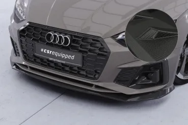 CSR Frontspoiler | Cup-Spoilerlippe mit ABE für Audi A5 F5 Sportback CSL929-M Carbon Look matt strukturiert (keine Lackierung erforderlich)