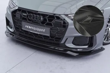 CSR Frontspoiler | Cup-Spoilerlippe mit ABE für Audi A6 / S6 C8 (Typ 4A) CSL976-C Carbon Look glänzend (keine Lackierung erforderlich)