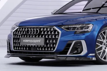 CSR Frontspoiler | Cup-Spoilerlippe mit ABE für Audi A8 D5 (Typ 4N/F8) CSL863-C Carbon Look Hochglanz (keine Lackierung erforderlich)