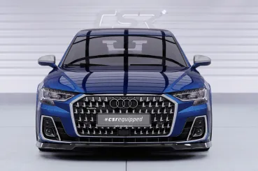 CSR Frontspoiler | Cup-Spoilerlippe mit ABE für Audi A8 D5 (Typ 4N/F8) CSL863-C Carbon Look Hochglanz (keine Lackierung erforderlich)