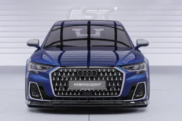 CSR Frontspoiler | Cup-Spoilerlippe mit ABE für Audi A8 D5 (Typ 4N/F8) CSL867-M Carbon Look matt strukturiert (keine Lackierung erforderlich)