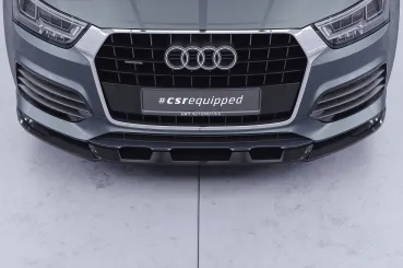 CSR Frontspoiler | Cup-Spoilerlippe mit ABE für Audi Q3 (8U) CSL570-L schwarz matt (Lackierung erforderlich)