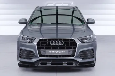CSR Frontspoiler | Cup-Spoilerlippe mit ABE für Audi Q3 (8U) CSL570-L schwarz matt (Lackierung erforderlich)