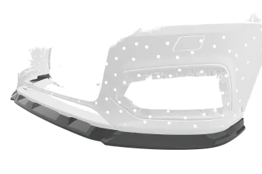 CSR Frontspoiler | Cup-Spoilerlippe mit ABE für Audi Q3 (8U) CSL570-L schwarz matt (Lackierung erforderlich)