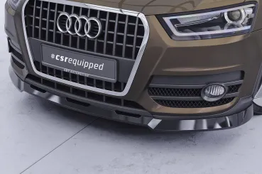 CSR Frontspoiler | Cup-Spoilerlippe mit ABE für Audi Q3 (8U) CSL810-L schwarz matt (Lackierung erforderlich)