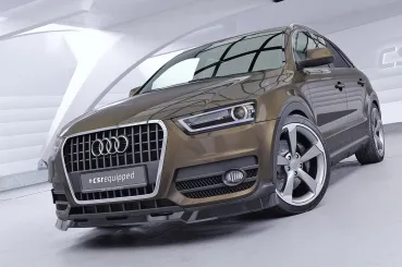 CSR Frontspoiler | Cup-Spoilerlippe mit ABE für Audi Q3 (8U) CSL810-L schwarz matt (Lackierung erforderlich)