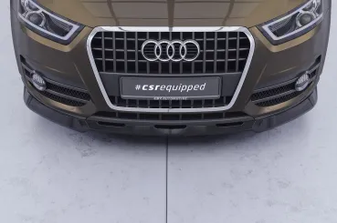 CSR Frontspoiler | Cup-Spoilerlippe mit ABE für Audi Q3 (8U) CSL810-L schwarz matt (Lackierung erforderlich)