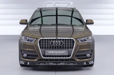 CSR Frontspoiler | Cup-Spoilerlippe mit ABE für Audi Q3 (8U) CSL810-L schwarz matt (Lackierung erforderlich)