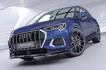 CSR Frontspoiler | Cup-Spoilerlippe mit ABE für Audi Q3 (F3) CSL930-G Glossy schwarz Hochglanz (keine Lackierung erforderlich)
