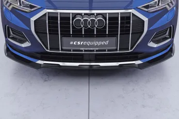 CSR Frontspoiler | Cup-Spoilerlippe mit ABE für Audi Q3 (F3) CSL930-S Strukturiert schwarz matt (keine Lackierung erforderlich)