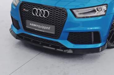 CSR Frontspoiler | Cup-Spoilerlippe mit ABE für Audi RSQ3 (8U) CSL879-G Glossy schwarz Hochglanz (keine Lackierung erforderlich)