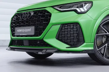 CSR Frontspoiler | Cup-Spoilerlippe mit ABE für Audi RSQ3 (F3) CSL838-C Carbon Look Hochglanz (keine Lackierung erforderlich)