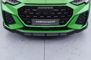 CSR Frontspoiler | Cup-Spoilerlippe mit ABE für Audi RSQ3 (F3) CSL838-C Carbon Look Hochglanz (keine Lackierung erforderlich)