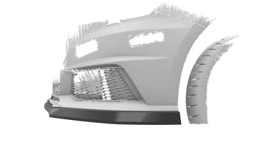 CSR Frontspoiler | Cup-Spoilerlippe mit ABE für Audi S1 8X CSL819-S Strukturiert schwarz matt (keine Lackierung erforderlich)