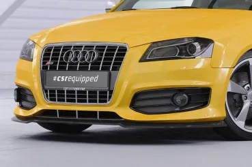 CSR Frontspoiler | Cup-Spoilerlippe mit ABE für Audi S3 (8P/8PA) CSL890-L schwarz matt (Lackierung erforderlich)