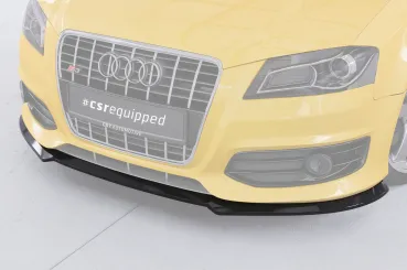 CSR Frontspoiler | Cup-Spoilerlippe mit ABE für Audi S3 (8P/8PA) CSL890-L schwarz matt (Lackierung erforderlich)