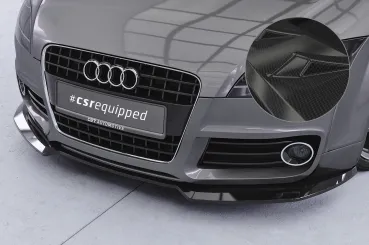 CSR Frontspoiler | Cup-Spoilerlippe mit ABE für Audi TT (8J) S-Line CSL932-C Carbon Look Hochglanz (keine Lackierung erforderlich)