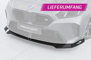CSR Frontspoiler | Cup-Spoilerlippe mit ABE für BMW 1er F70 / 2er F74  CSL949-L schwarz matt (Lackierung erforderlich)