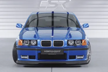 CSR Frontspoiler | Cup-Spoilerlippe mit ABE für BMW 3er E36 CSL755-C Carbon Look Hochglanz (keine Lackierung erforderlich)