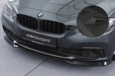 CSR Frontspoiler | Cup-Spoilerlippe mit ABE für BMW 3er F30/F31 LCI CSL604-M Carbon Look matt strukturiert (keine Lackierung erforderlich)