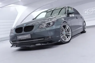 CSR Frontspoiler | Cup-Spoilerlippe mit ABE für BMW 5er E60 / E61 Facelift CSL467-C Carbon Look Hochglanz (keine Lackierung erforderlich)