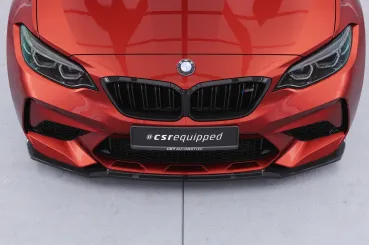 CSR Frontspoiler | Cup-Spoilerlippe mit ABE für BMW M2 Competition (F87) CSL540-G Glossy schwarz Hochglanz (keine Lackierung erforderlich)