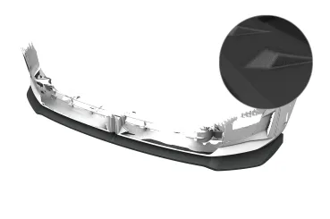 CSR Frontspoiler | Cup-Spoilerlippe mit ABE für BMW X3 G45 CSL980-S Strukturiert schwarz matt (keine Lackierung erforderlich)