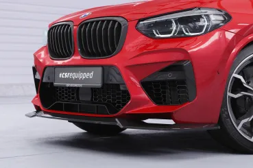 CSR Frontspoiler | Cup-Spoilerlippe mit ABE für BMW X3 M F97 / X4 M F98 CSL956-M Carbon Look matt strukturiert (keine Lackierung erforderlich)