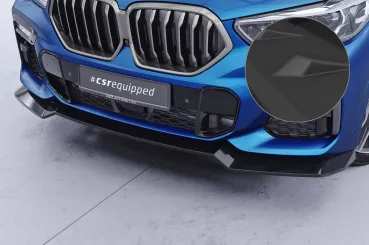 CSR Frontspoiler | Cup-Spoilerlippe mit ABE für BMW X6 G06 CSL982-S Strukturiert schwarz matt (keine Lackierung erforderlich)